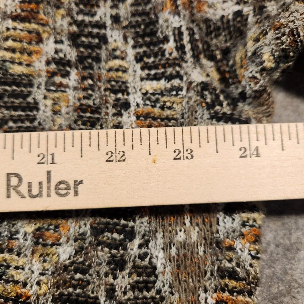 Riscatto Sweater Mens Large Brown Multi Color V‎ Neck Knit Made Italy Textured